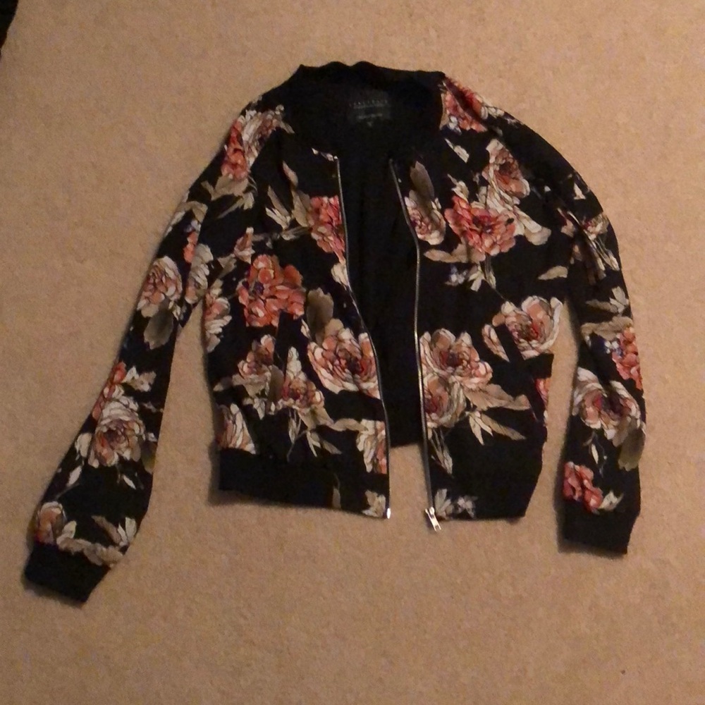 Floral bomber jacket